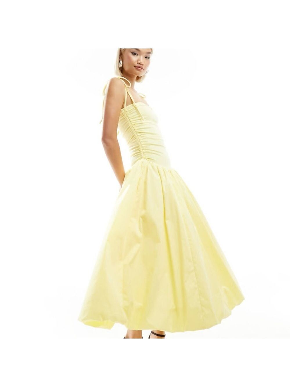 Amy Lynn Alexa Puffball Dress in Yellow NWT Size M Summer Fun Fairy Wedding